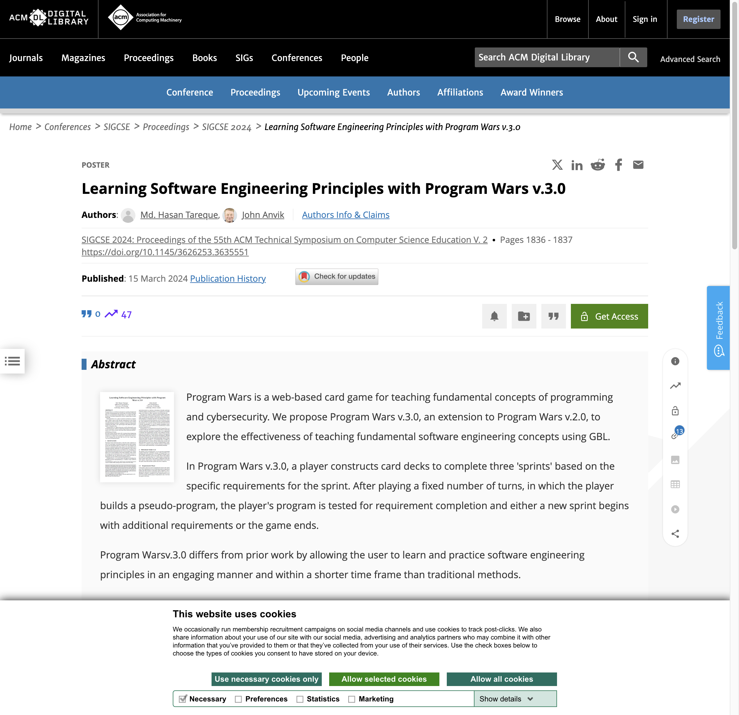 Learning Software Engineering Principles with Program Wars v. 3.0