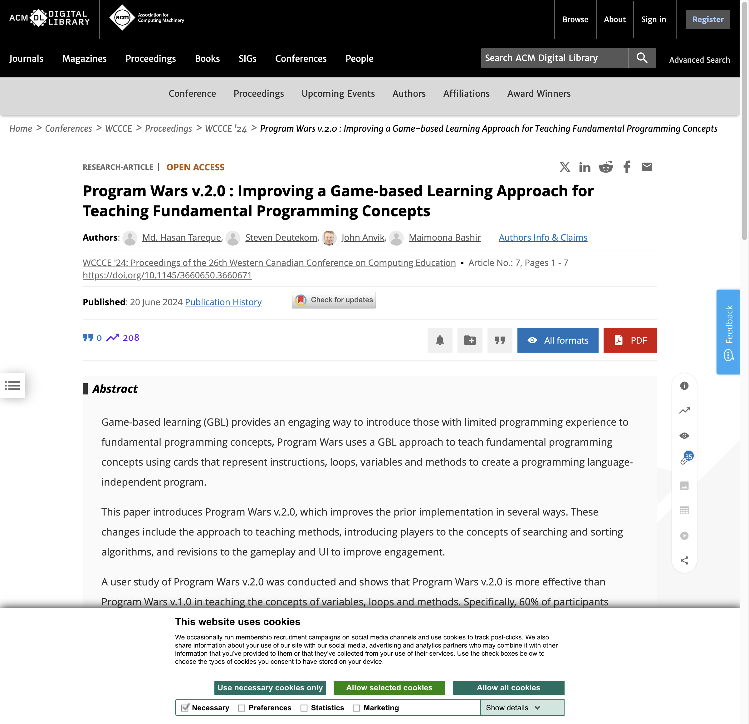 Program Wars v. 2.0: Improving a Game-based Learning Approach for Teaching Fundamental Programming Concepts