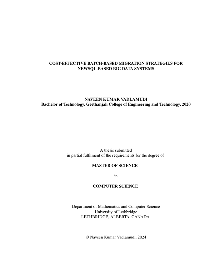 Cost-effective batch-based migration strategies for NewSQL-based big data systems